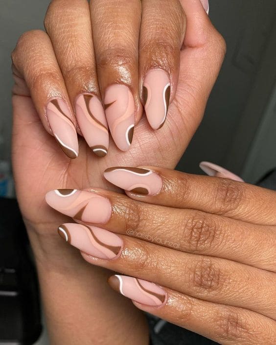 Abstract Nude Mani