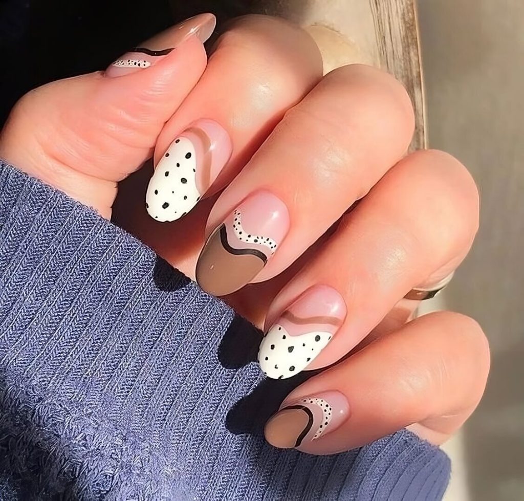 Abstract Polka Dot Nail Art