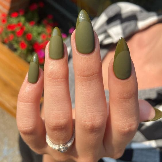 Army Green Nail Designs