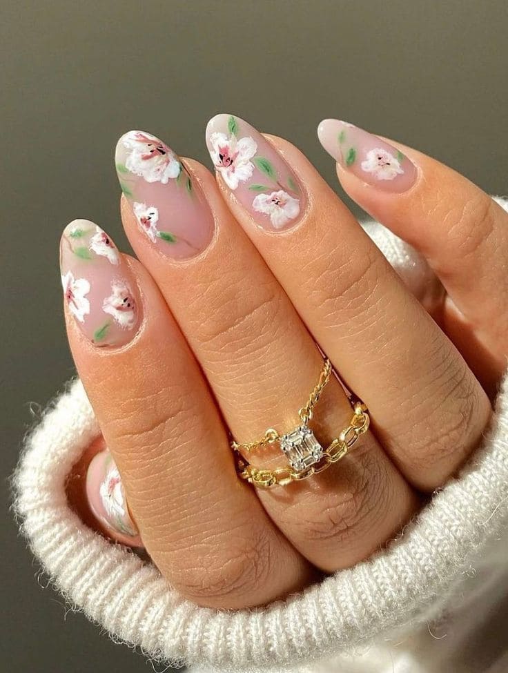 Artistic Flower Nails1