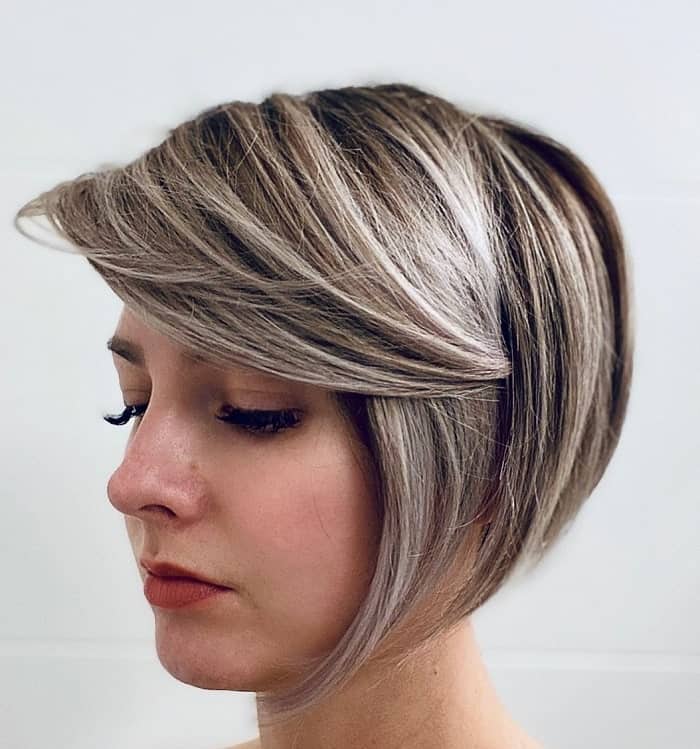 Asymmetrical Bob With Bangs