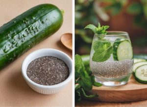 Cucumber & Chia Seed Drink for a Fresh, Radiant-Looking Glow