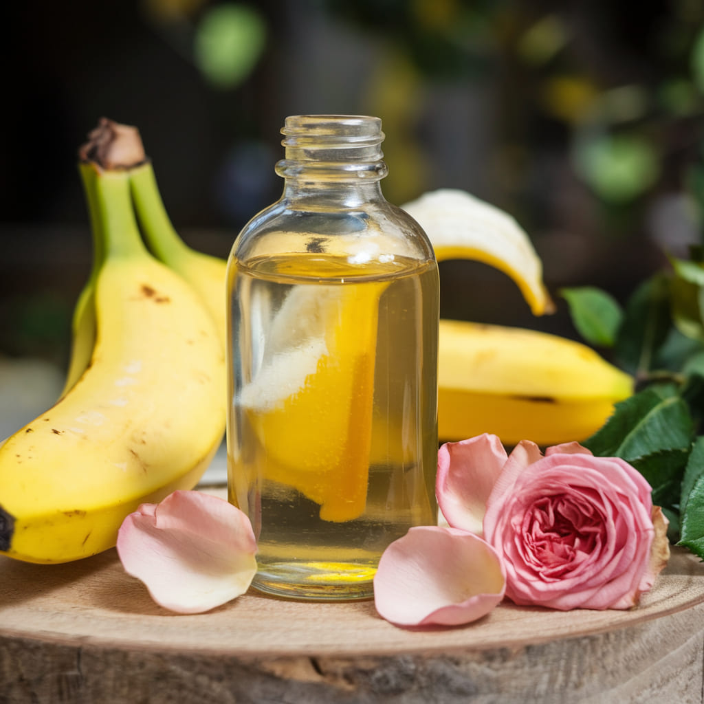 Banana Peel and Rose Water Overnight Treatment
