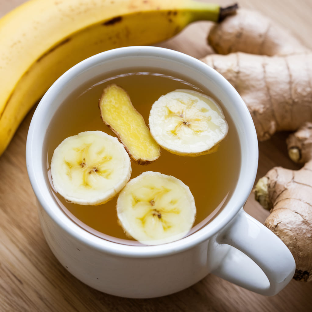 Banana and Ginger Tea for Detox
