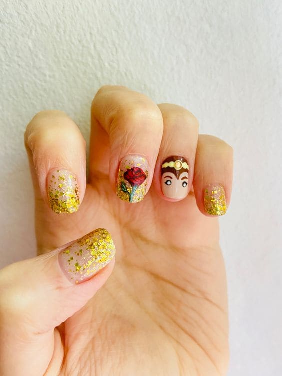 Beauty And The Beast Nails