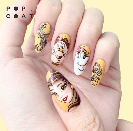 Beauty And The Beast Nails