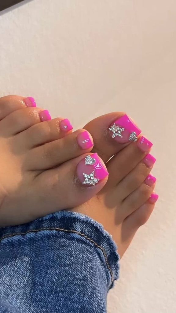 Bedazzled Toe Nails
