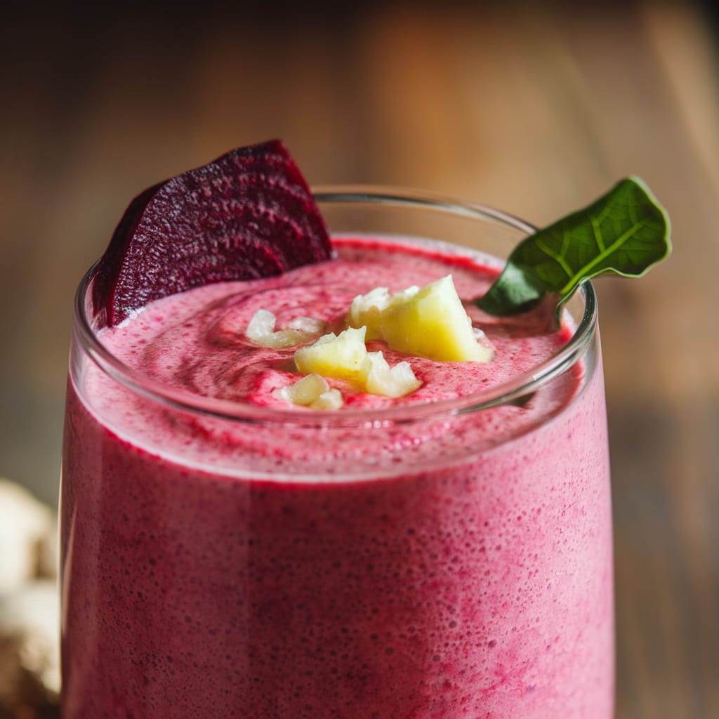Beet and Ginger Smoothie for Glowing Skin
