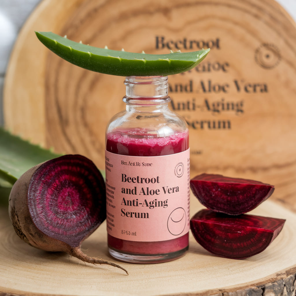 Beetroot and Aloe Vera Anti-Aging Serum