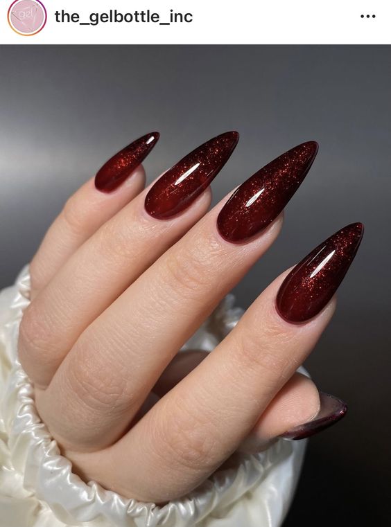 Black And Red Vampy Nails