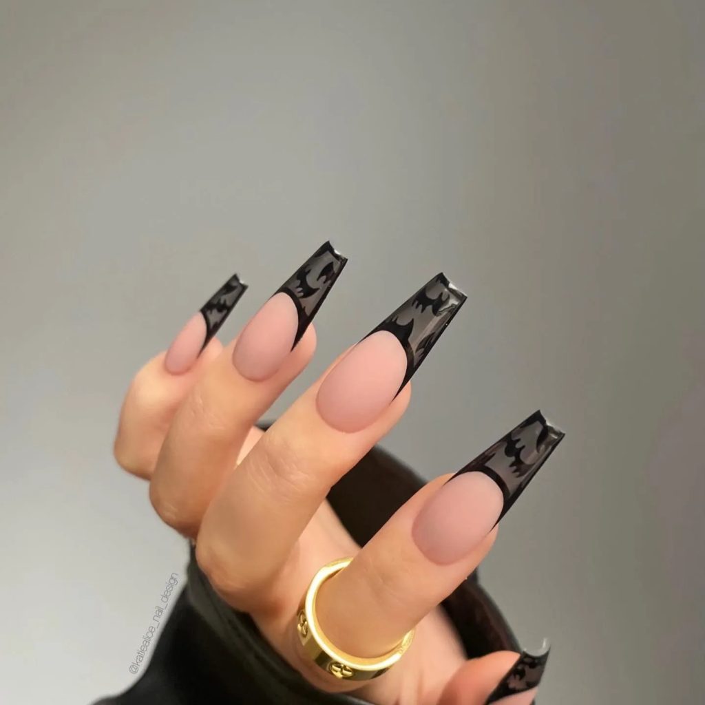  Black Bat French Tips