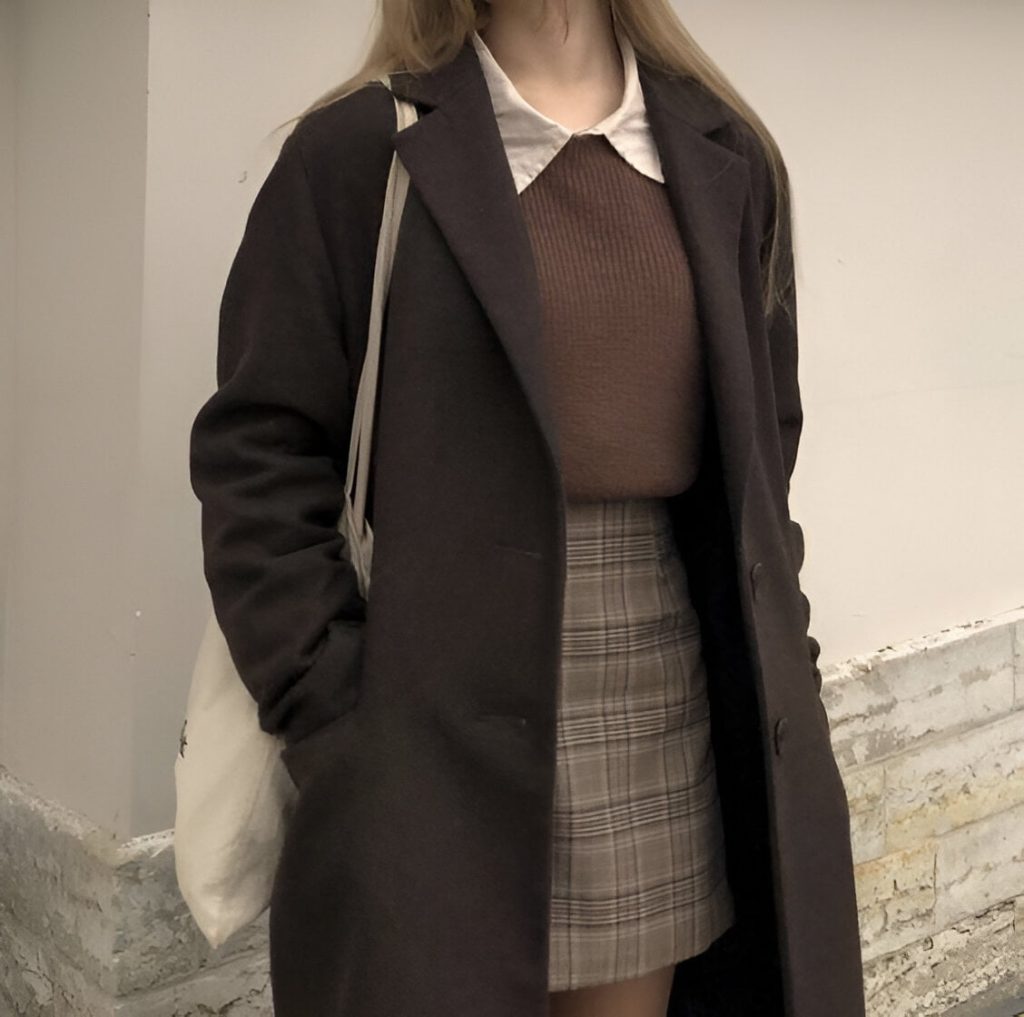 Black Blazer And Brown Sweater
