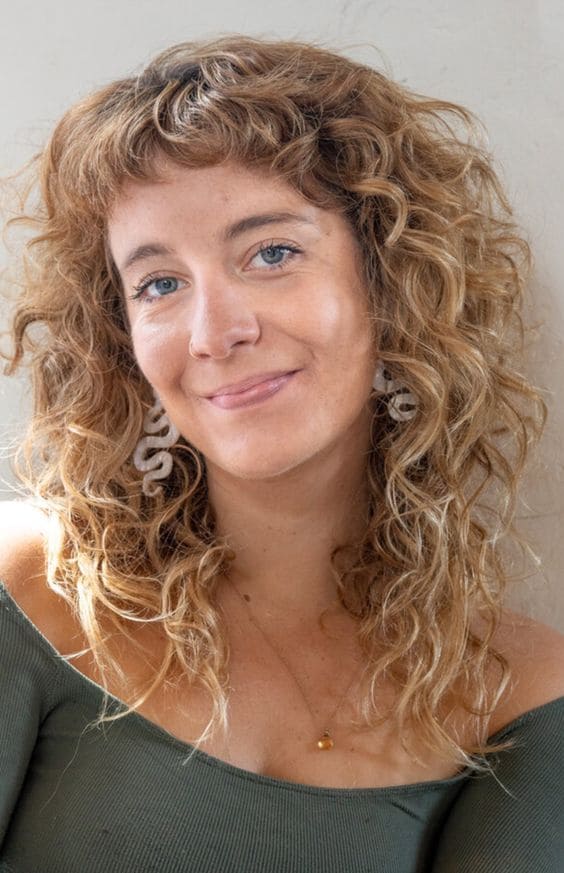 Blonde Curly Shag Cut