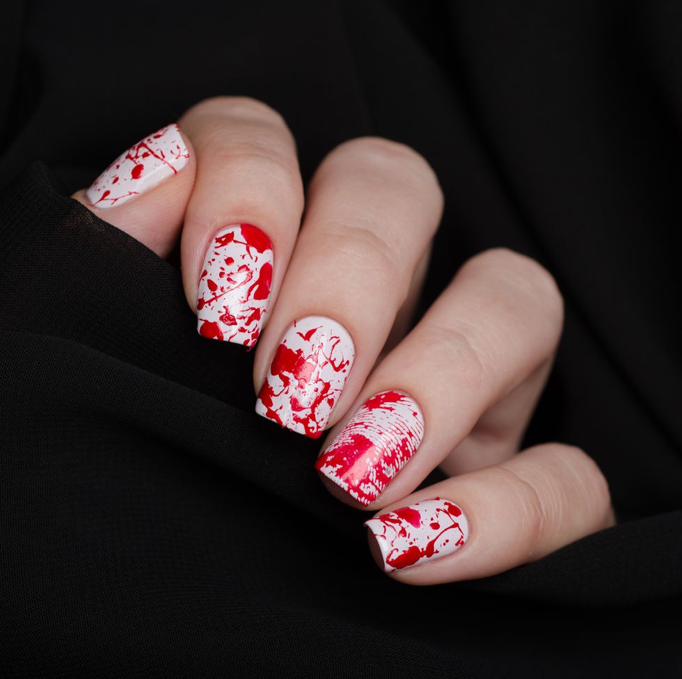 Blood Splatter Nails