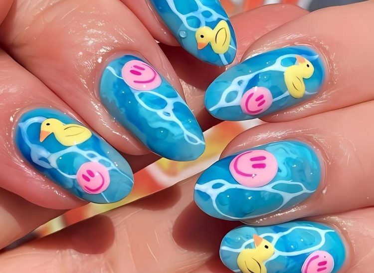48 Blue Summer Nails To Cool Down The Sultry Season
