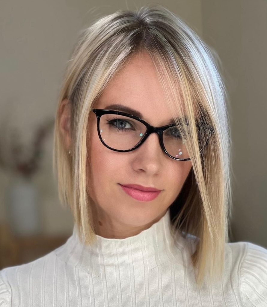 Blunt Asymmetrical Long Bob
