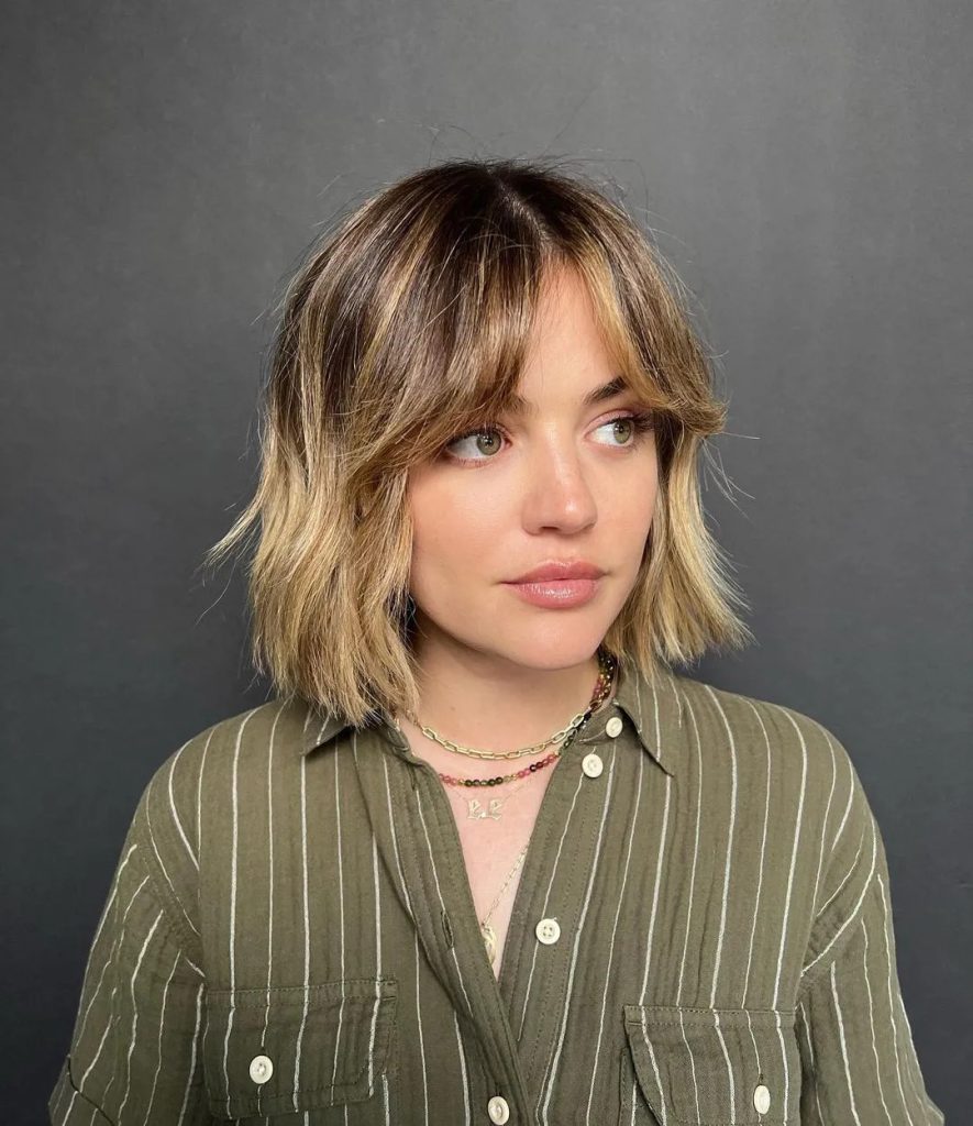 Bob With Blonde Gradient Ombre