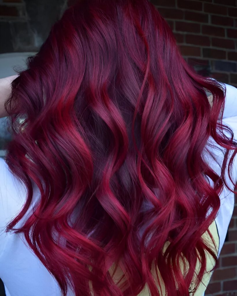 Bright Burgundy Hair Color