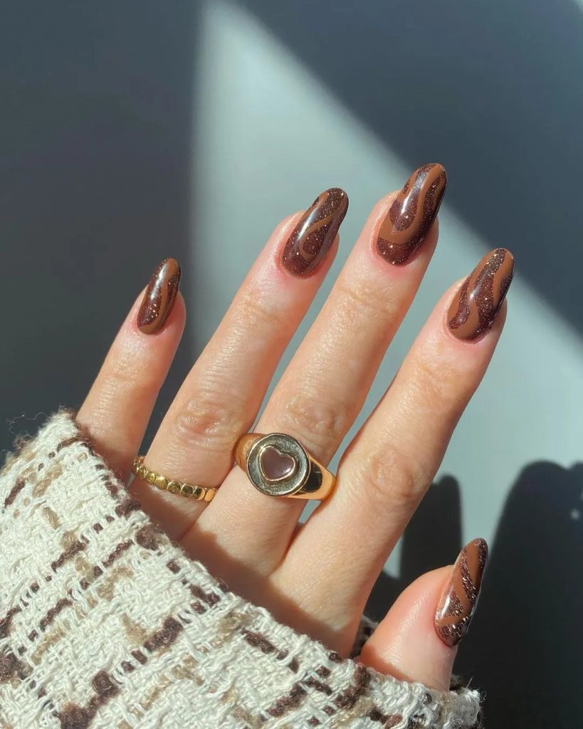 Brown Abstract Swirls