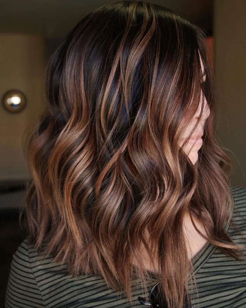 Brunette Hair With Caramel Highlights