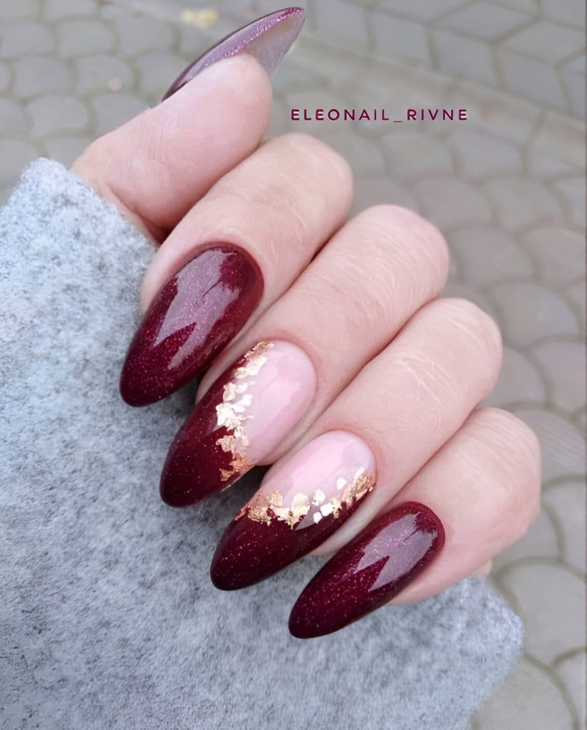Burgundy Vampy Nails