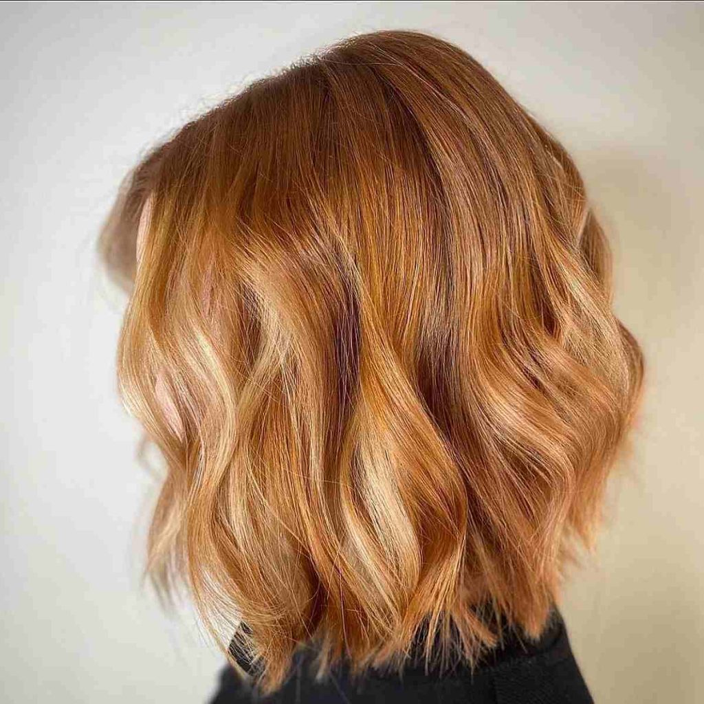 Burnt Orange Layered Bob