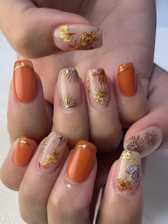 Burnt Orange Nails