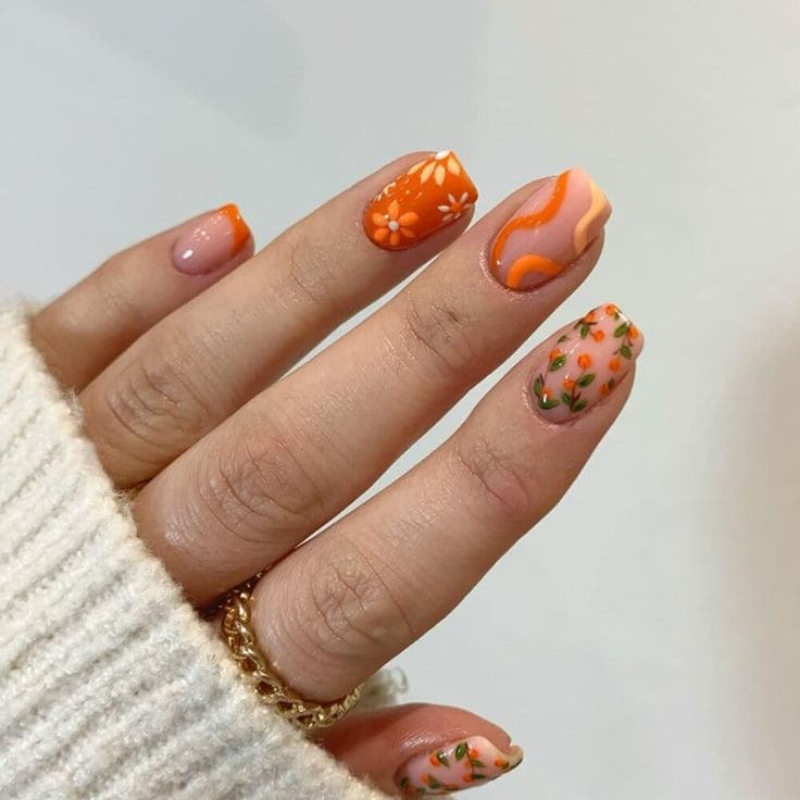 Burnt Orange Nails