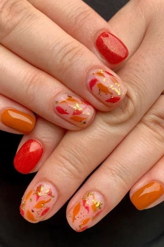 Burnt Orange Nails7