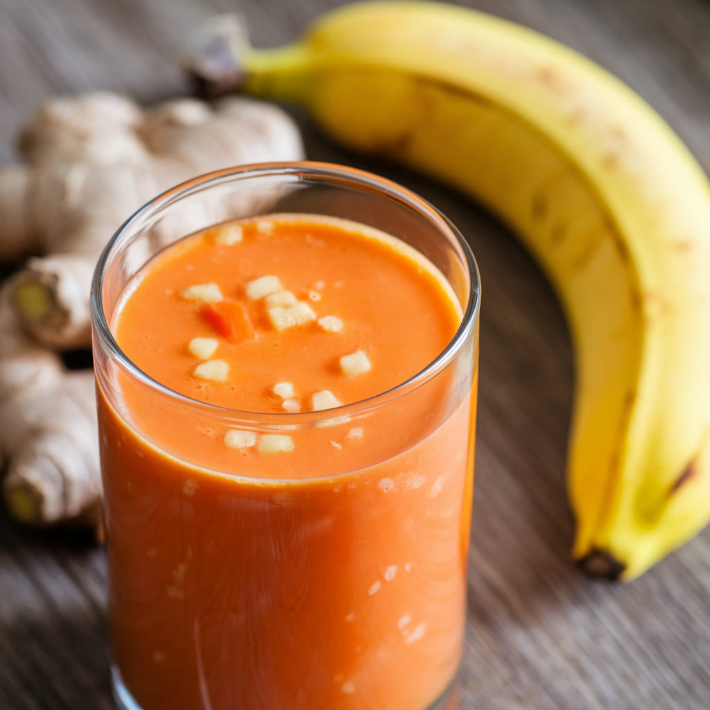 Carrot, Banana, and Ginger Juice