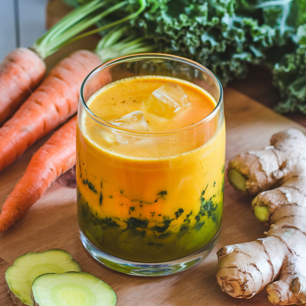 Carrot Ginger Turmeric Green Juice