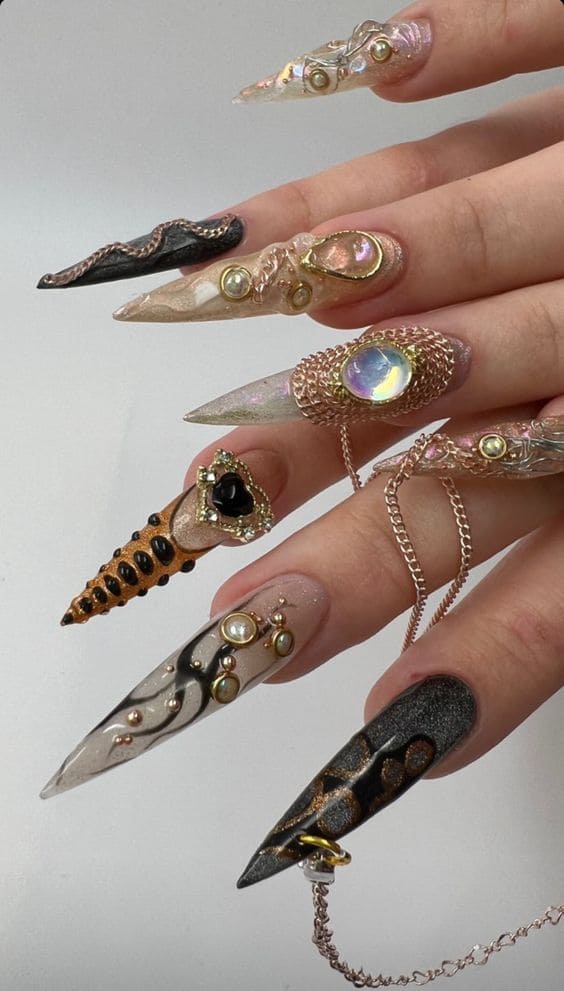 Chain Dope Nail Designs