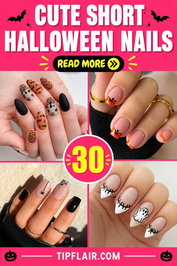 30 Fun And Cute Short Halloween Nails You Can DIY At Home