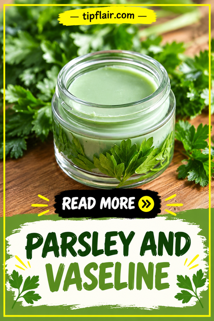 Parsley and Vaseline for Skin