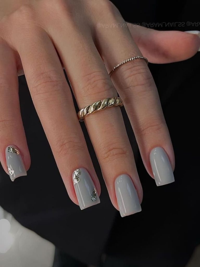 Chic And Sleek Grey Nail Designs