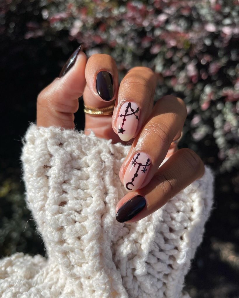 Chic Red Halloween Manicure