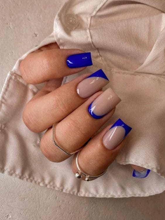 Chic Royal Blue Nails