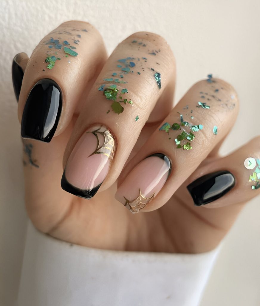 Chic Short Halloween Nails