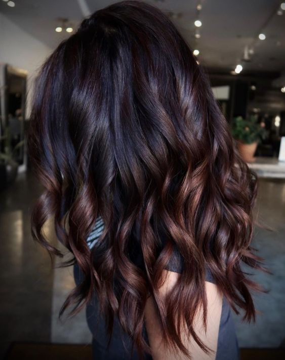 Chocolate Brown On Medium Hair
