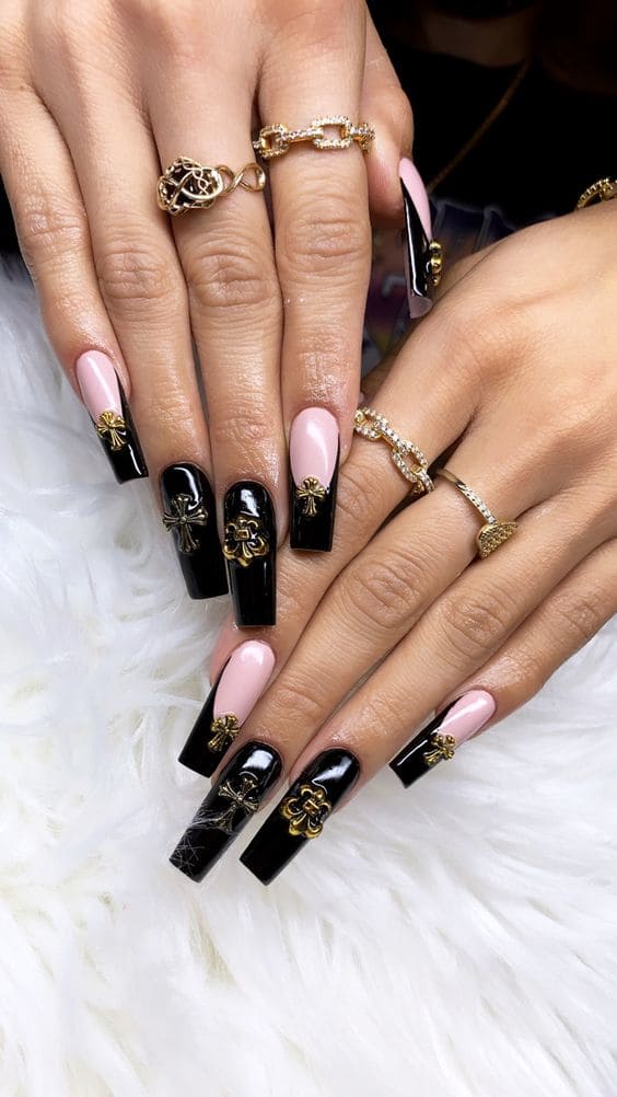 Chrome Heart Inspired Nails