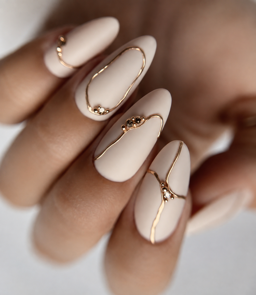 Chrome Matte Nail Ideas7