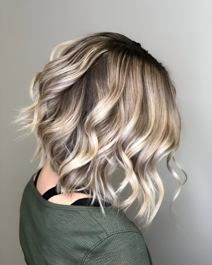 Chunky Blonde Highlights On Bob