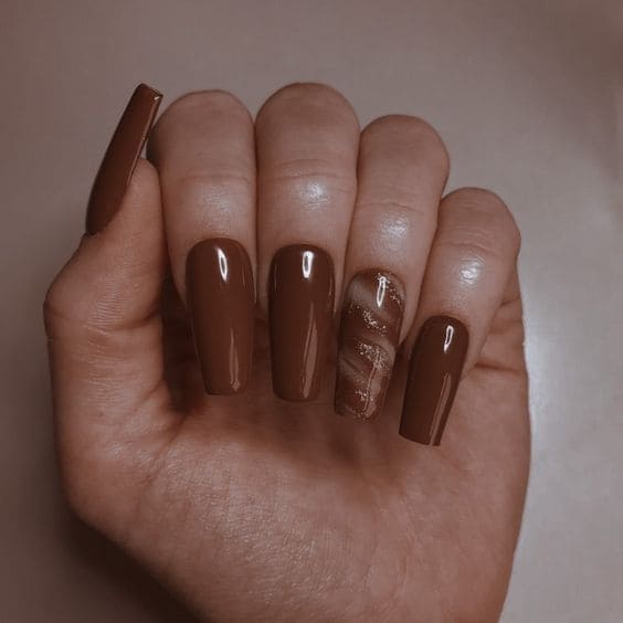 Cinnamon Brown Nails