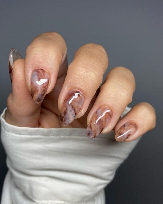 Cinnamon Brown Nails