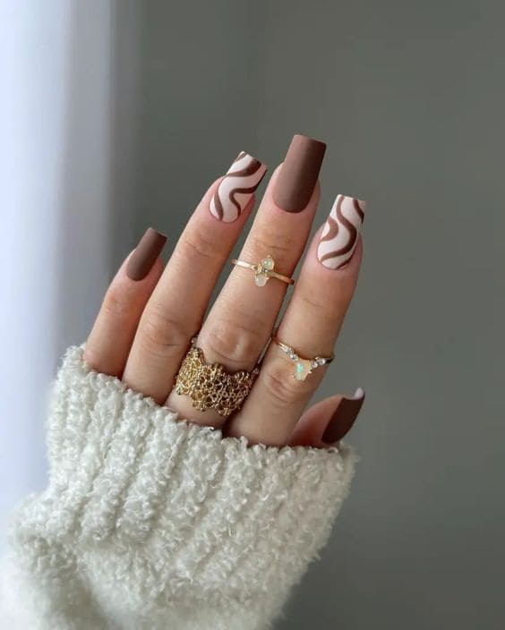 Cinnamon Brown Nails