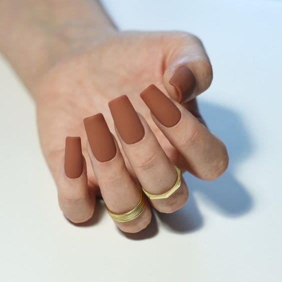 Cinnamon Brown Nails