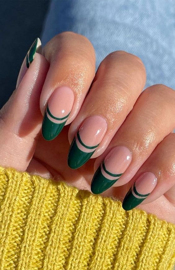 Classy Green Manicures