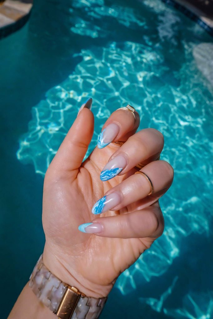 Classy Marble Graduation Nails