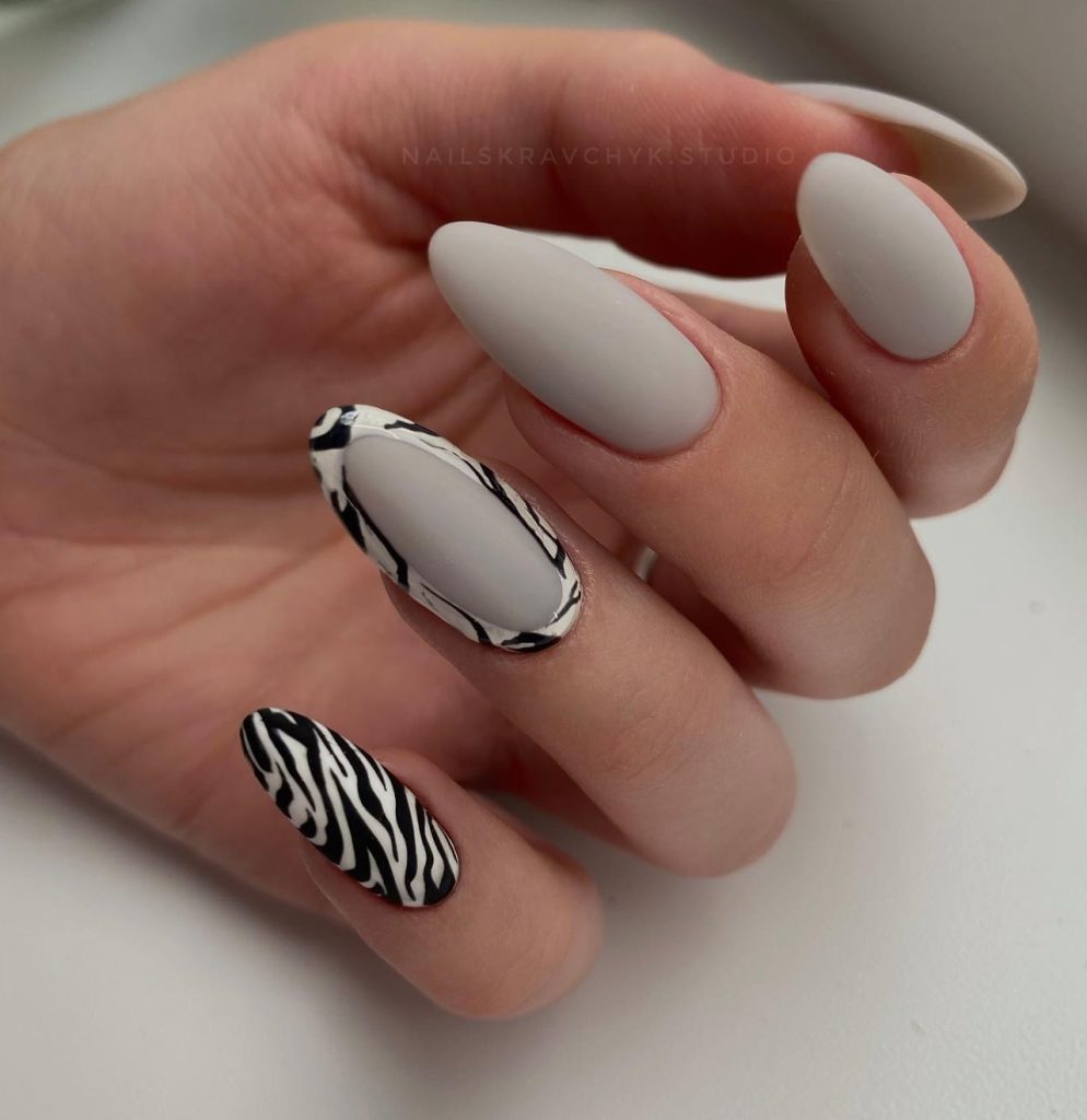 Classy Short Almond Nails