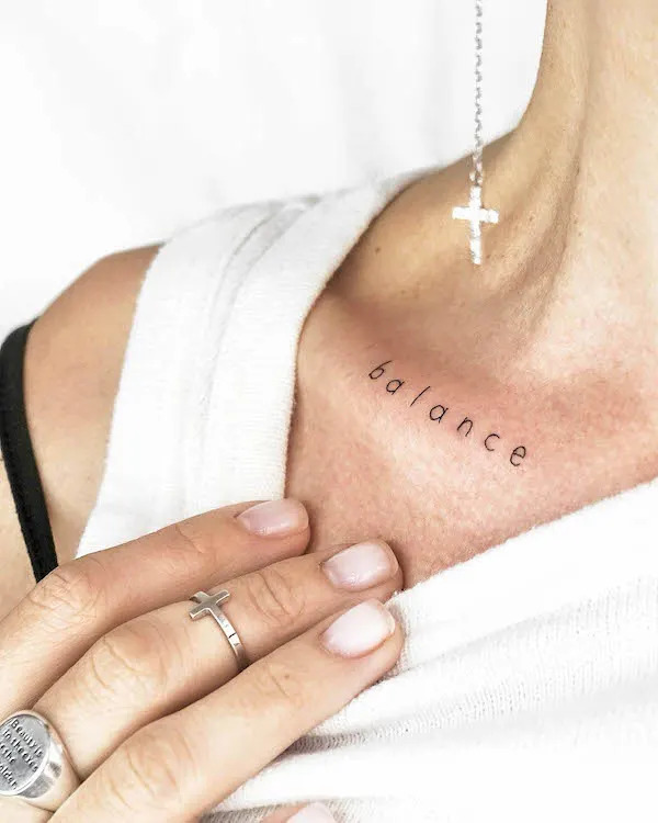 Collarbone Minimalist Tattoos